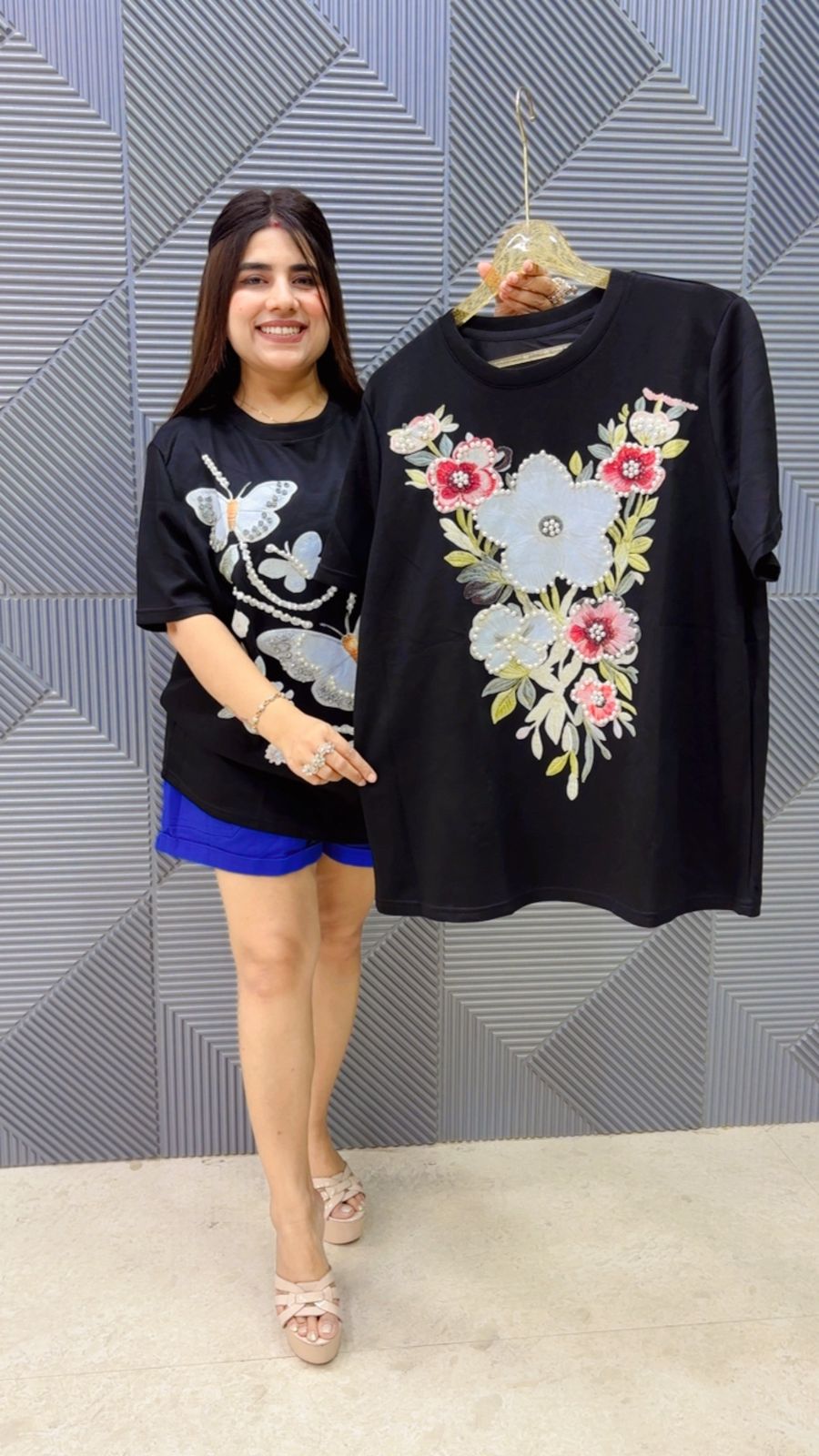 BEAUTIFUL PREMIUM DESIGNER T-SHIRT GGR5072 Girls Glitters