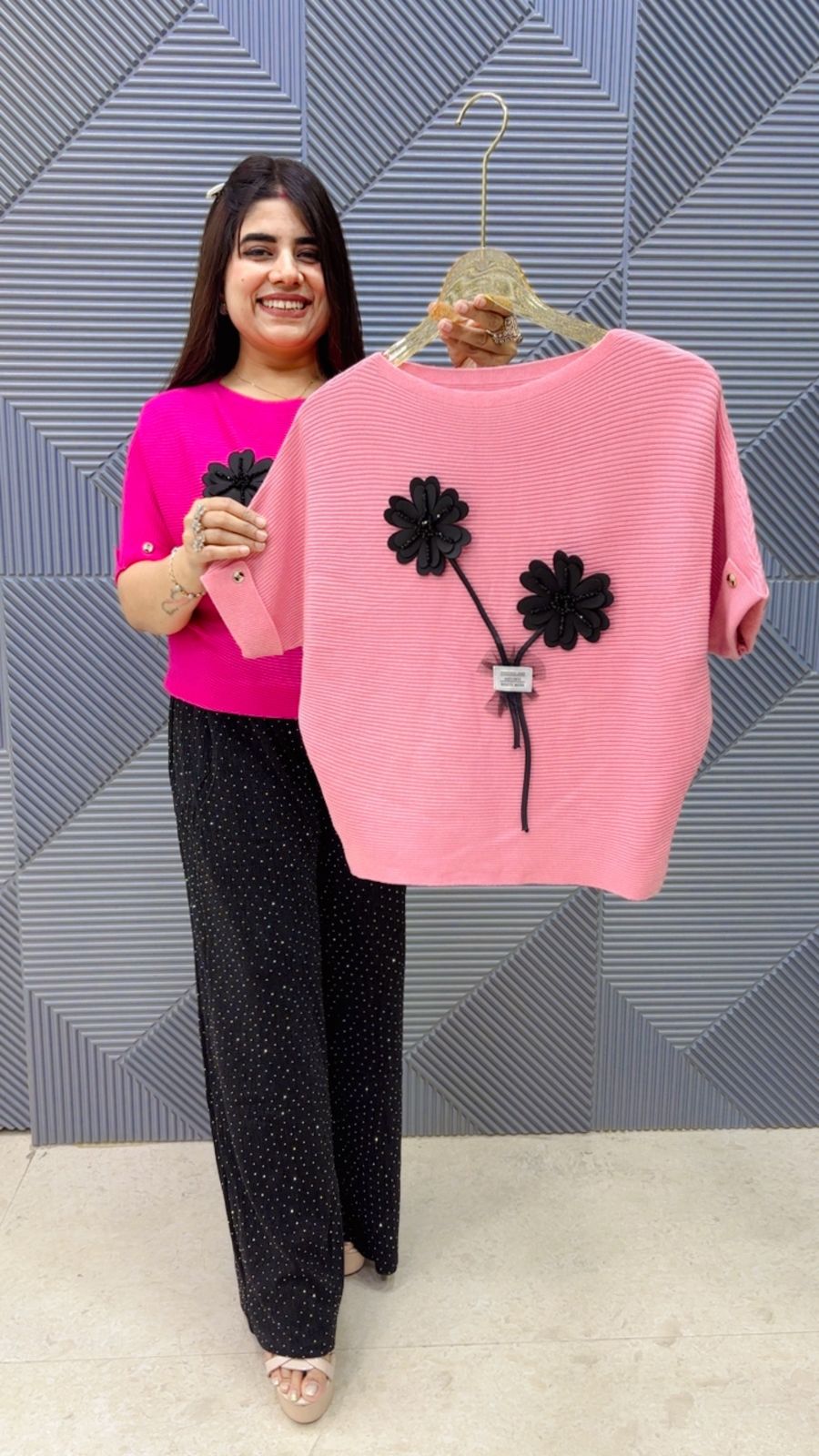 BEAUTIFUL FLOWER T-SHIRT GGR5086 Girls Glitters