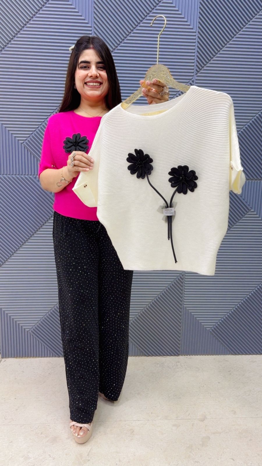 BEAUTIFUL FLOWER T-SHIRT GGR5086 Girls Glitters
