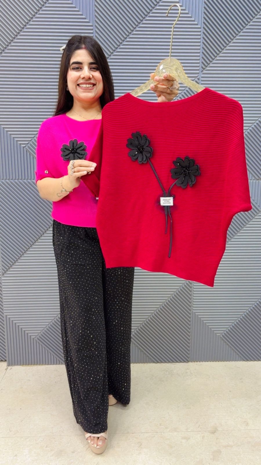 BEAUTIFUL FLOWER T-SHIRT GGR5086 Girls Glitters