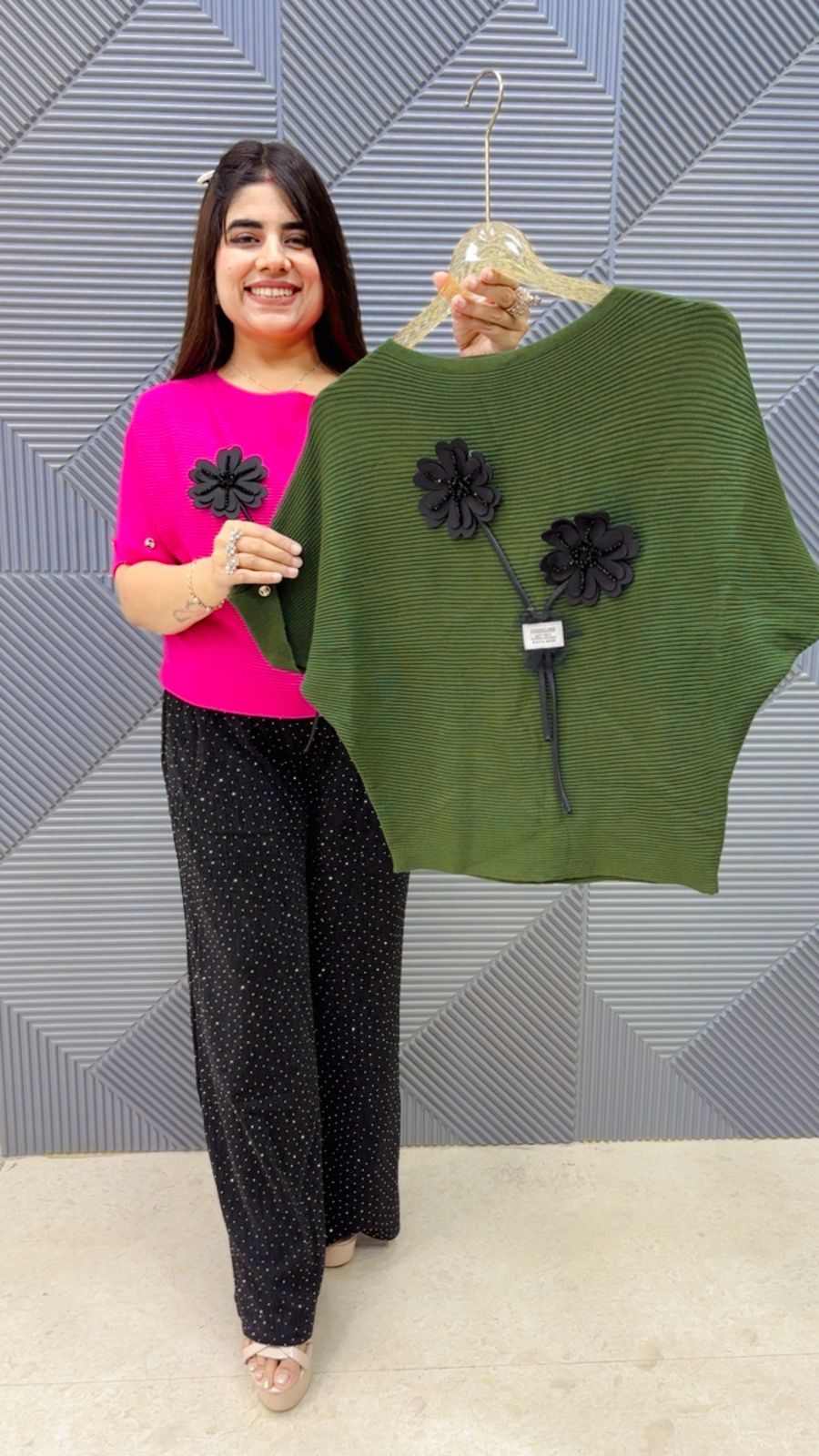 BEAUTIFUL FLOWER T-SHIRT GGR5086 Girls Glitters