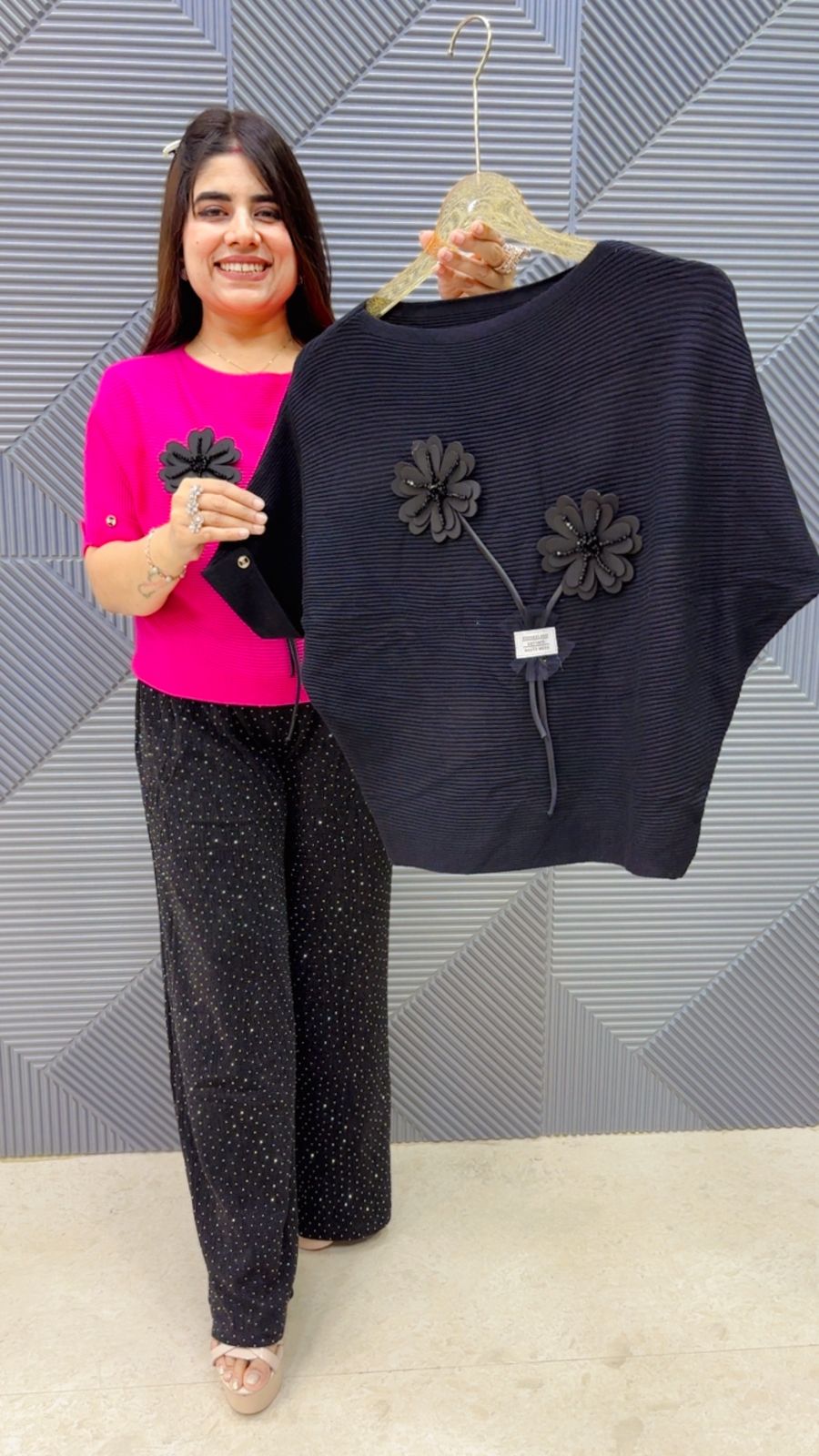 BEAUTIFUL FLOWER T-SHIRT GGR5086 Girls Glitters