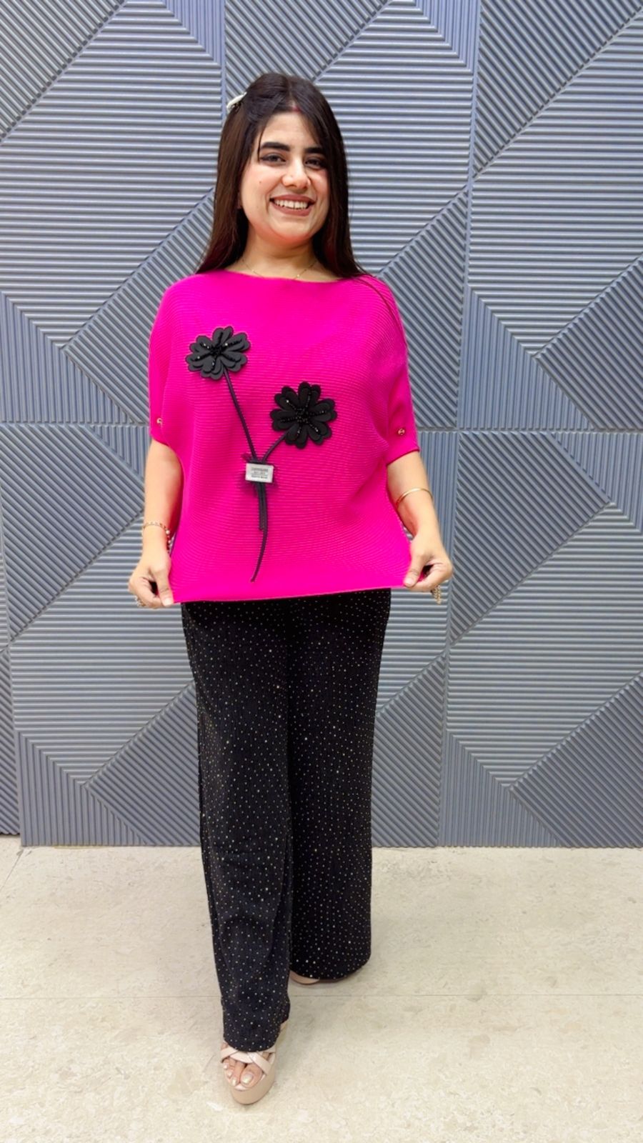 BEAUTIFUL FLOWER T-SHIRT GGR5086 Girls Glitters