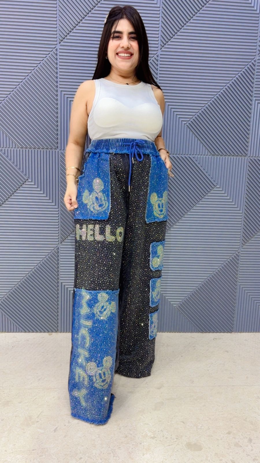 BEAUTIFUL DENIM BOTTOM WEAR MICKY GGR5102 Girls Glitters