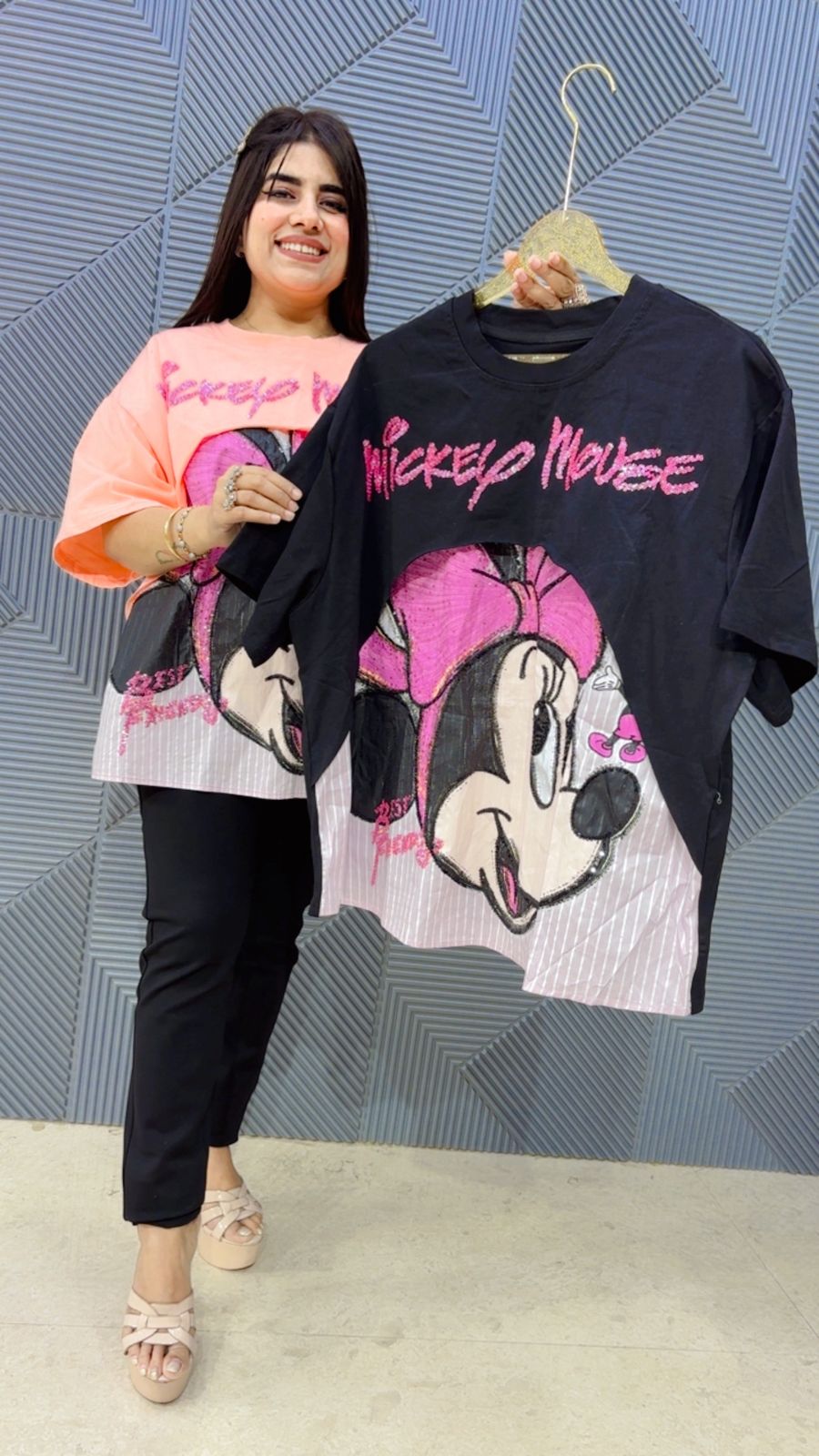 BEAUTIFUL PREMIUM MICKY T-SHIRT 5110 Girls Glitters