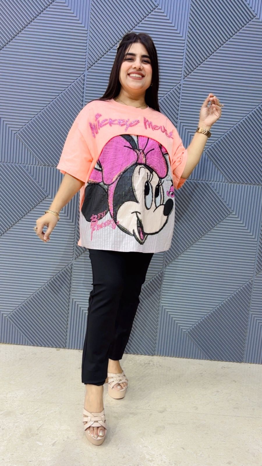 BEAUTIFUL PREMIUM MICKY T-SHIRT 5110 Girls Glitters