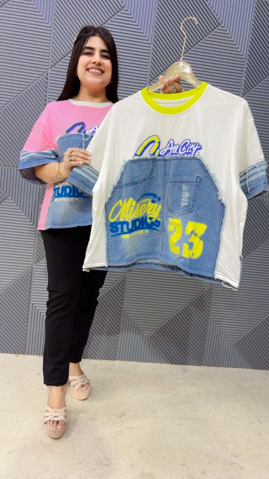BEAUTIFUL DENIM SWAROVSKI TOP GGR5111 Girls Glitters