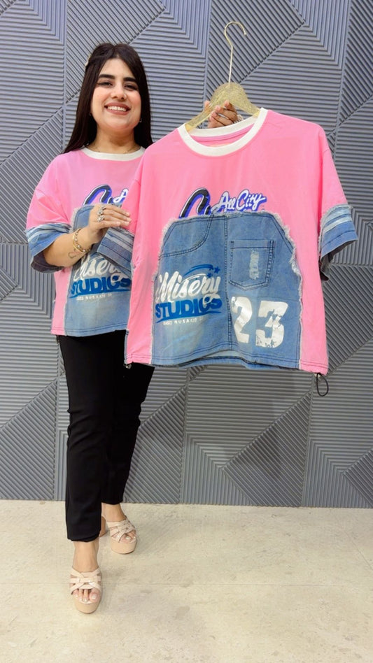 BEAUTIFUL DENIM SWAROVSKI TOP GGR5111 Girls Glitters