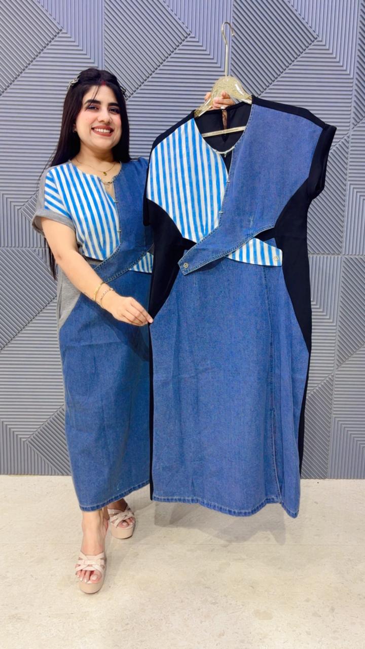 BEAUTIFUL DENIM DRESS GGR5155 Girls Glitters