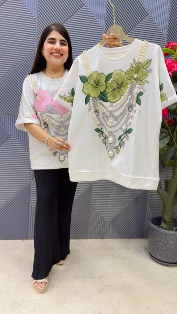 BEAUTIFUL PREMIUM FLORAL TOP GGR5320 Girls Glitters