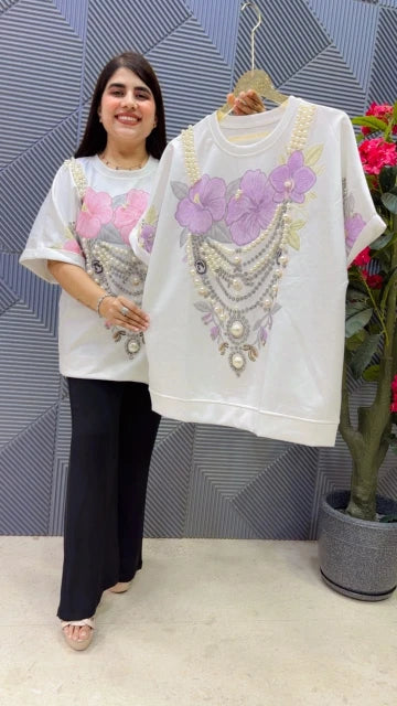 BEAUTIFUL PREMIUM FLORAL TOP GGR5320 Girls Glitters