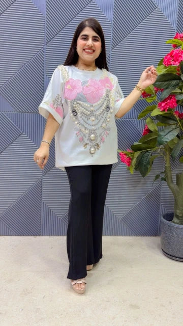 BEAUTIFUL PREMIUM FLORAL TOP GGR5320 Girls Glitters