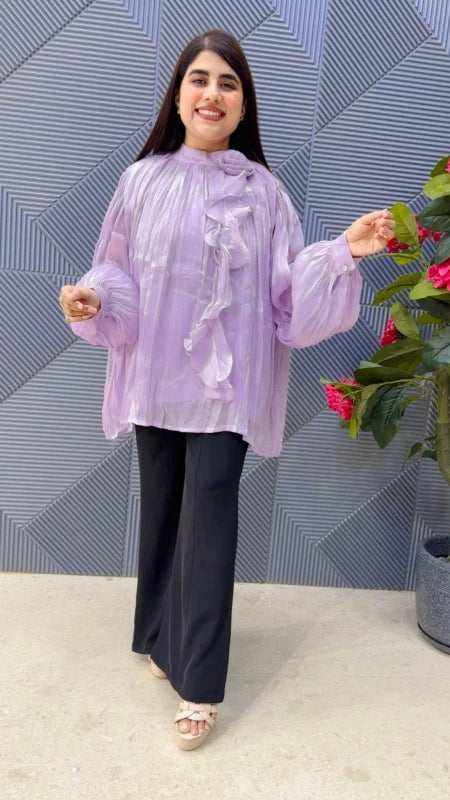 BEAUTIFUL RUFFLED PREMIUM DESIGNER TOP GGR5328 Girls Glitters