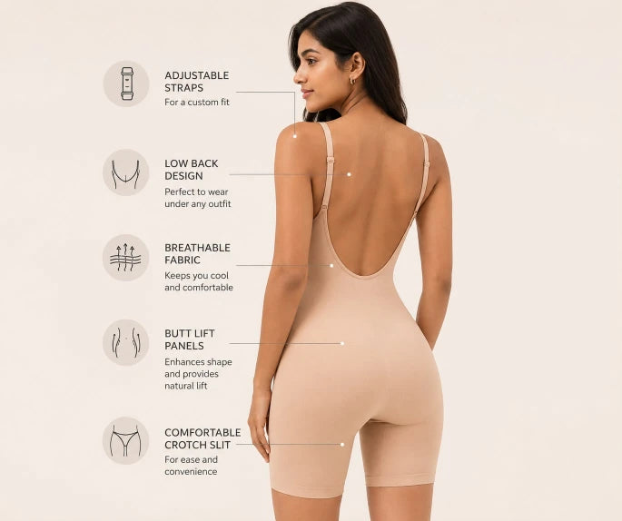 PREMIUM BACKLESS BUTT LIFTING SHAPEWEAR BODYSUIT GGR5333 Girls Glitters