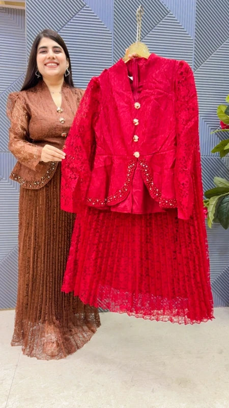 BEAUTIFUL PREMIUM TOP WITH SKIRT SET GGR5334 Girls Glitters