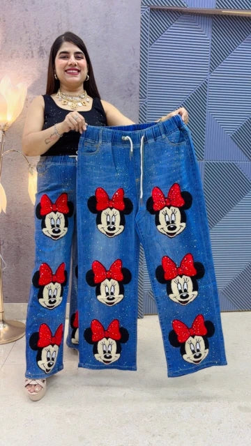 BEAUTIFUL MICKEY BOTTOM JEANS GGR5354 Girls Glitters