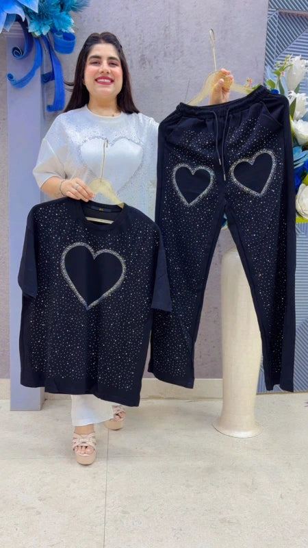 BEAUTIFUL PREMIUM HEART CORD SET GGR5374 Girls Glitters