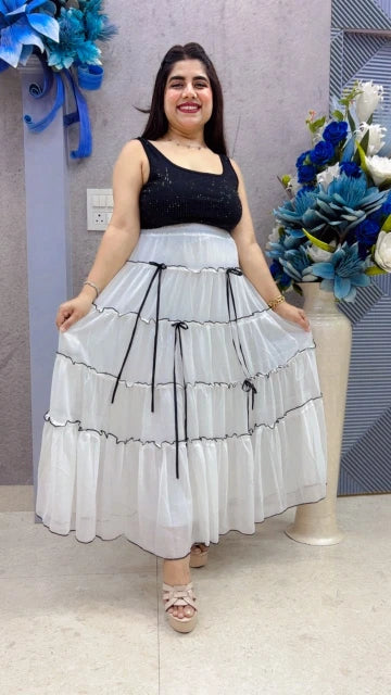 BEAUTIFUL PREMIUM DESIGNER SKIRT GGR5376 Girls Glitters