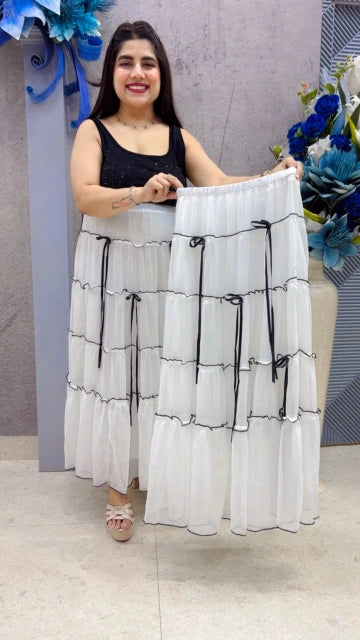 BEAUTIFUL PREMIUM DESIGNER SKIRT GGR5376 Girls Glitters