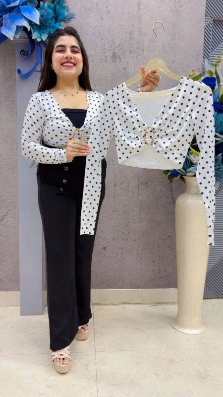 BEAUTIFUL POLKA CROP TOP GGR5379 Girls Glitters