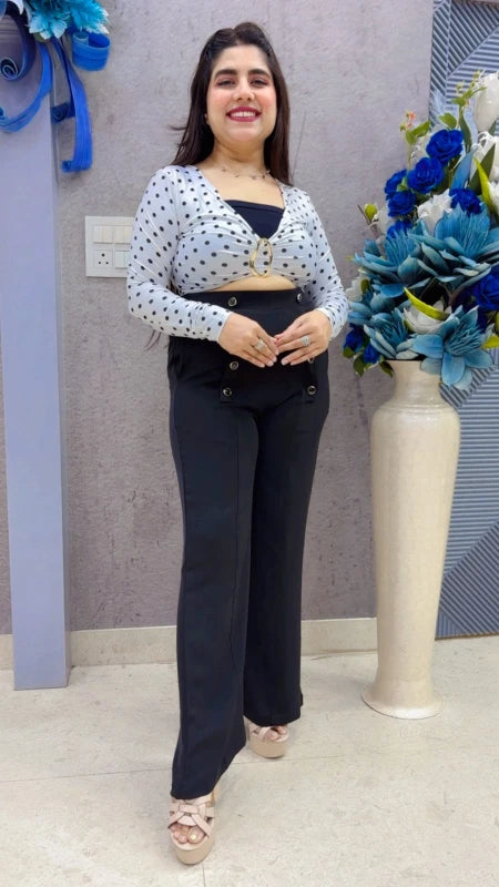 BEAUTIFUL POLKA CROP TOP GGR5379 Girls Glitters