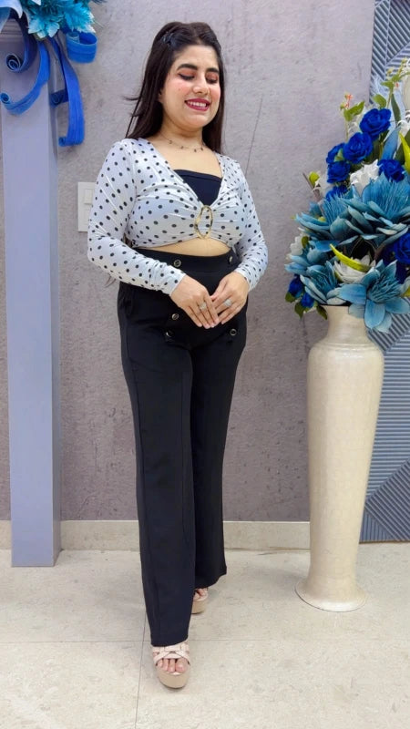 BEAUTIFUL POLKA CROP TOP GGR5379 Girls Glitters
