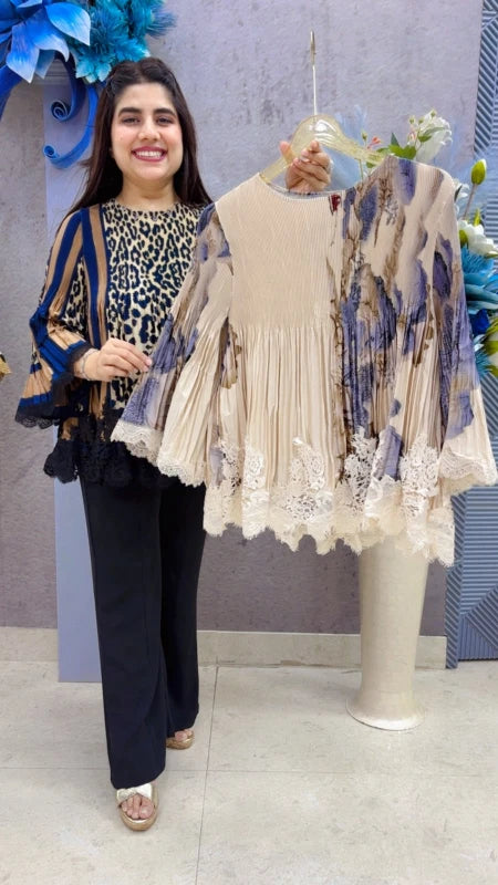 BEAUTIFUL WRINKLE LASE TOP GGR5383 Girls Glitters