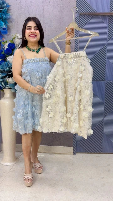 BEAUTIFUL SLEEVELESS PREMIUM SHORT DRESS GGR5388 Girls Glitters