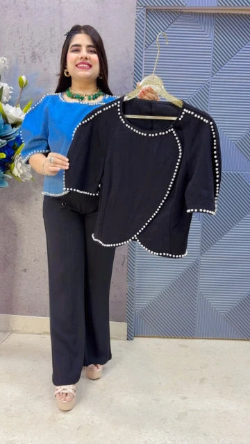 BEAUTIFUL PREMIUM PEARL TRIM TOP GGR5391 Girls Glitters