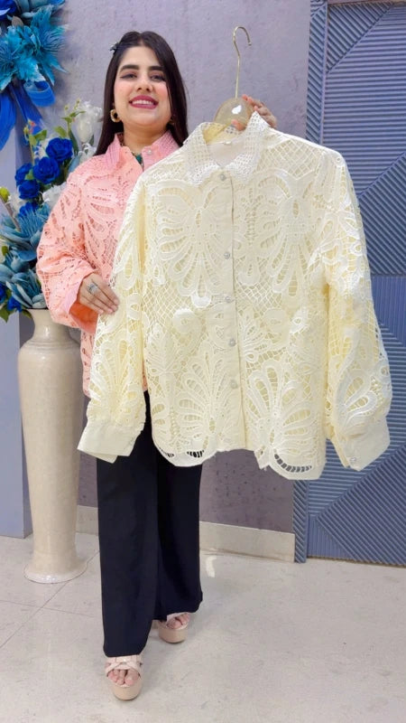 BEAUTIFUL SHIRT WITH FLORAL EMBROIDERY GGR5394 Girls Glitters