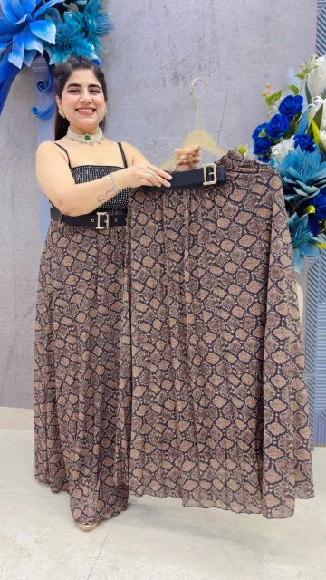 BEAUTIFUL SKIRT WITH BELT GGR5415 Girls Glitters