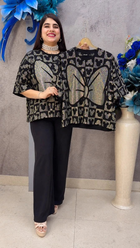 BEAUTIFUL PREMIUM BUTTERFLY T-SHIRT GGR5424 Girls Glitters