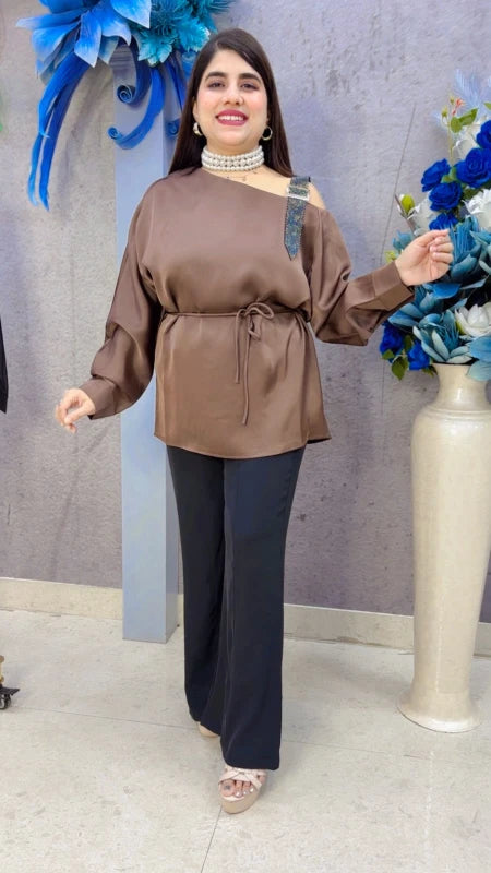BEAUTIFUL PREMIUM TOP WITH SIDE BELT GGR5428 Girls Glitters