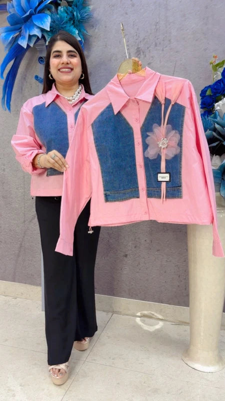 BEAUTIFUL COTTON SHIRT STYLE JACKET GGR5439 Girls Glitters