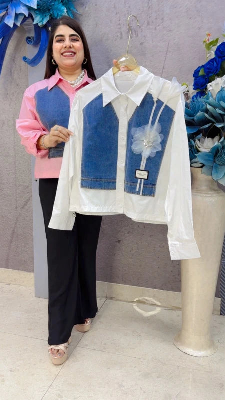 BEAUTIFUL COTTON SHIRT STYLE JACKET GGR5439 Girls Glitters