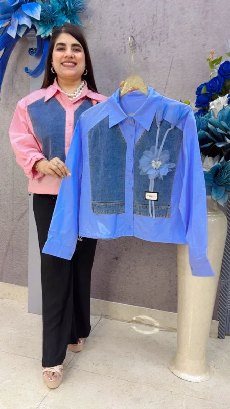 BEAUTIFUL COTTON SHIRT STYLE JACKET GGR5439 Girls Glitters