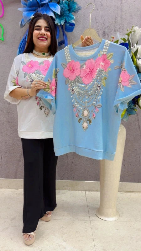 BEAUTIFUL EMBROIDERED TOP GGR5443 Girls Glitters