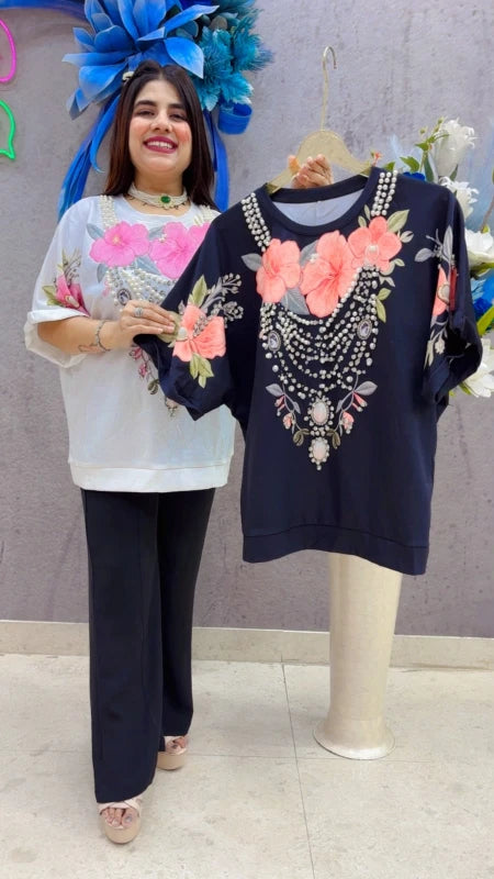 BEAUTIFUL EMBROIDERED TOP GGR5443 Girls Glitters