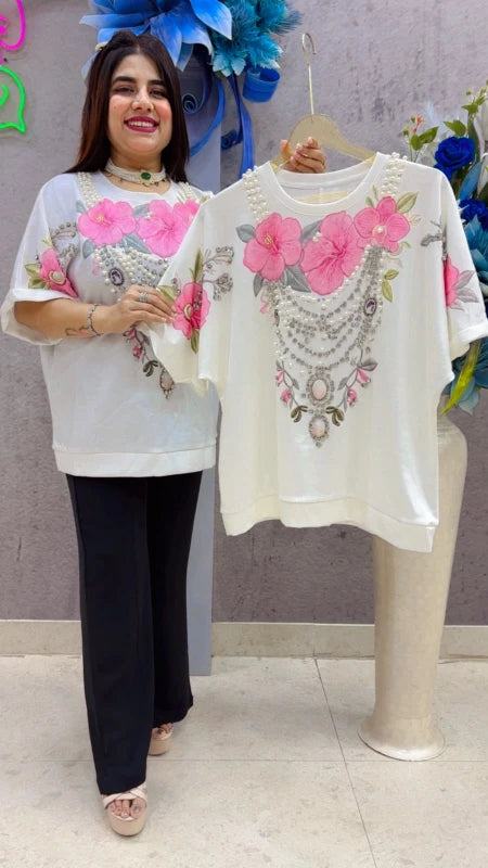 BEAUTIFUL EMBROIDERED TOP GGR5443 Girls Glitters
