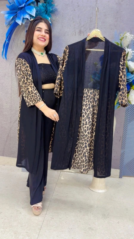 BEAUTIFUL LEOPARD SHRUG GGR5447 Girls Glitters