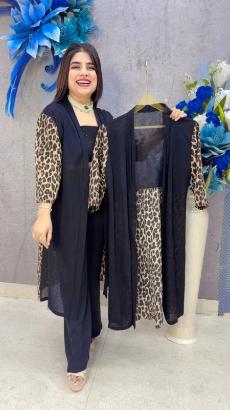 BEAUTIFUL LEOPARD SHRUG GGR5447 Girls Glitters