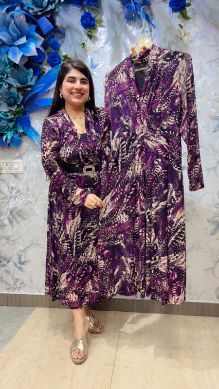 BEAUTIFUL PREMIUM FLORAL PRINT DRESS GGR5471 Girls Glitters