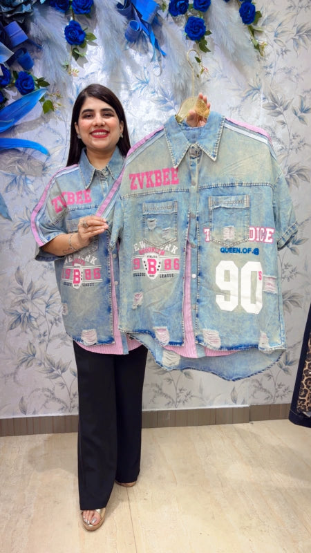 BEAUTIFUL PREMIUM DENIM TOP GGR5479 Girls Glitters