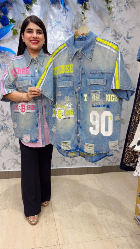 BEAUTIFUL PREMIUM DENIM TOP GGR5479 Girls Glitters
