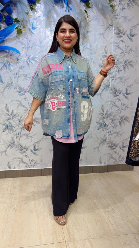 BEAUTIFUL PREMIUM DENIM TOP GGR5479 Girls Glitters