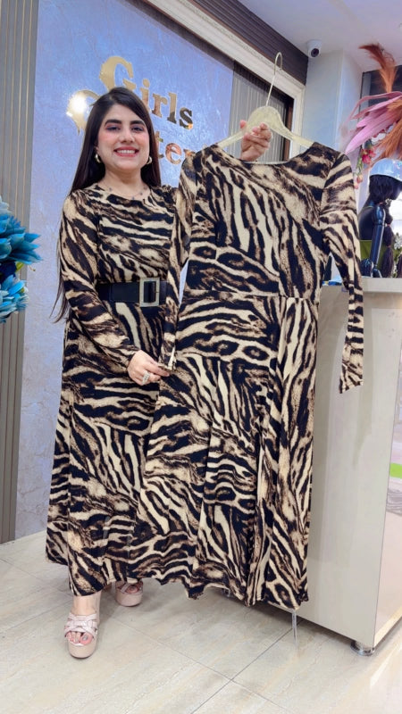 BEAUTIFUL PREMIUM DRESS WITH BELT GGR5495 Girls Glitters