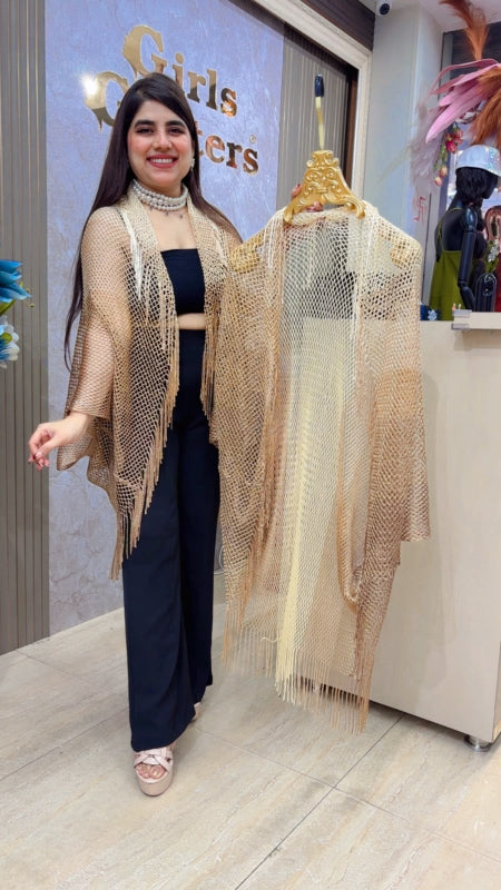 BEAUTIFUL PONCHO STYLE SHRUG GGR5498 Girls Glitters