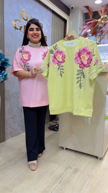 BEAUTIFUL PREMIUM FLOWER TOP GGR5493 Girls Glitters