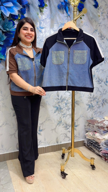 BEAUTIFUL SHIRT SLEEVE STYLE JACKET GGR5495 Girls Glitters