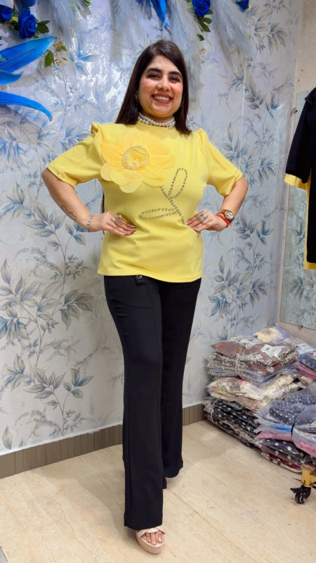 BEAUTIFUL PREMIUM FLOWER TOP GGR5502 Girls Glitters